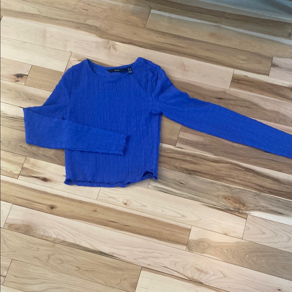 Vero Moda Blue Long Sleeve Tee Classic Crew Neck